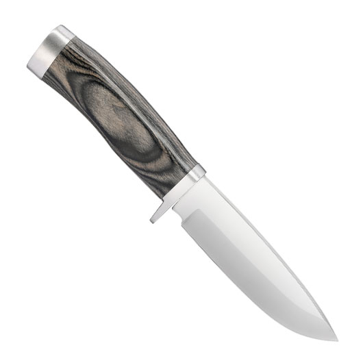 Black Ice Outdoormesser Trail Blade silber/braun inkl. Lederscheide Bild 1