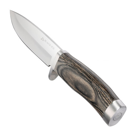 Black Ice Outdoormesser Trail Blade silber/braun inkl. Lederscheide Bild 5