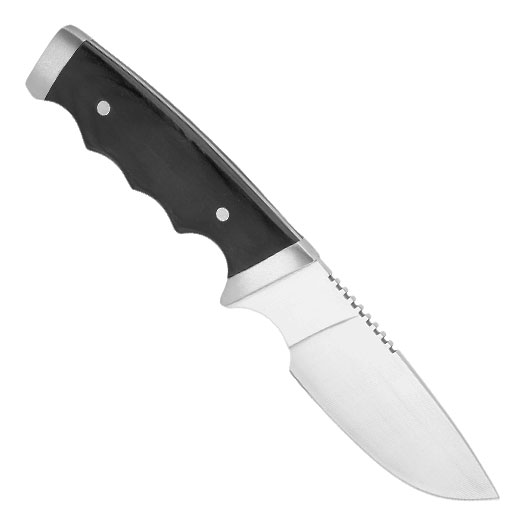 MP9 Outdoormesser silber/schwarz inkl. Nylonscheide Bild 1