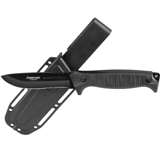 CI Outdoormesser Universal schwarz inkl. Kunststoffscheide Bild 3