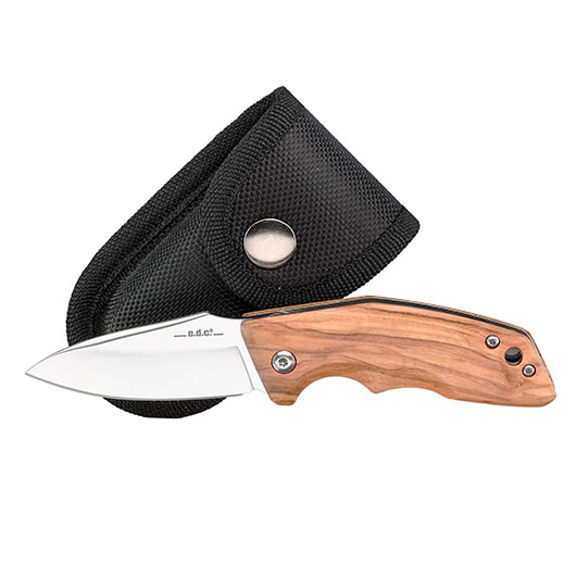 Haller e.d.c. Taschenmesser downtown blade silber/braun inkl. Grtelclip & Nylonetui Bild 4