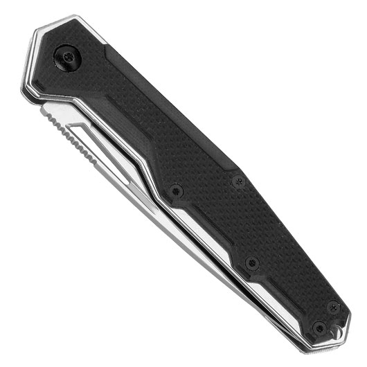 Haller Select Einhandmesser Vindur silber/schwarz inkl. Grtelclip Bild 4