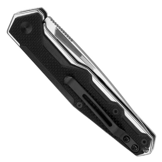 Haller Select Einhandmesser Vindur silber/schwarz inkl. Grtelclip Bild 5