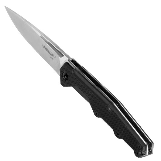 Haller Select Einhandmesser Vindur silber/schwarz inkl. Grtelclip Bild 6