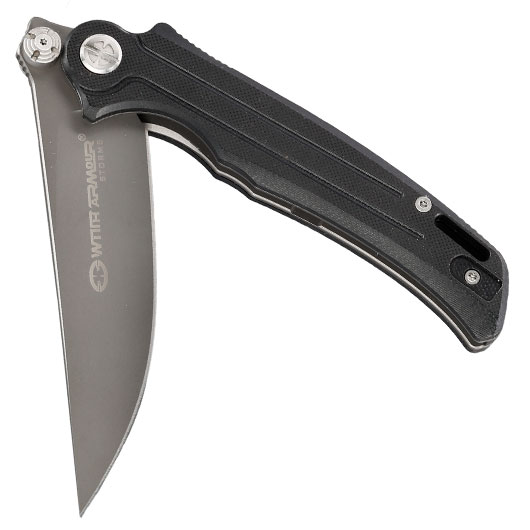 With Armour Einhandmesser Gundog grau/schwarz inkl. Grtelclip Bild 3