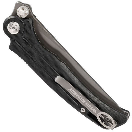 With Armour Einhandmesser Gundog grau/schwarz inkl. Grtelclip Bild 5