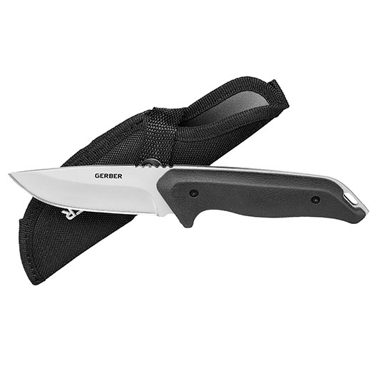 Gerber Outdoormesser Moment silber/schwarz inkl. Nylonscheide Bild 3
