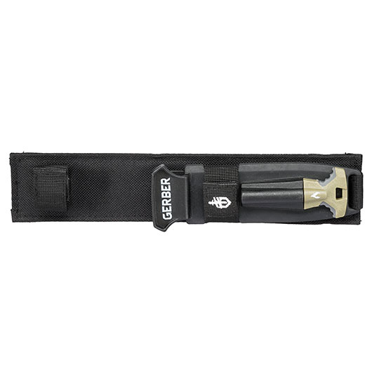 Gerber Outdoormesser Ultimate Survival SE inkl. Signalpfeife, Zndstahl, Messerschrfer & Nylonscheide Bild 6