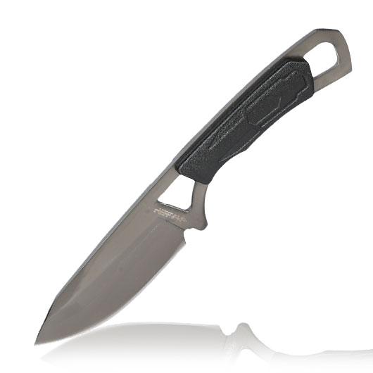 Haller Neck Knife grau/schwarz inkl. Kydexscheide & Kugelkette