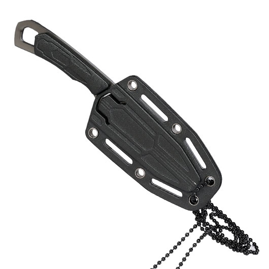 Haller Neck Knife grau/schwarz inkl. Kydexscheide & Kugelkette Bild 4