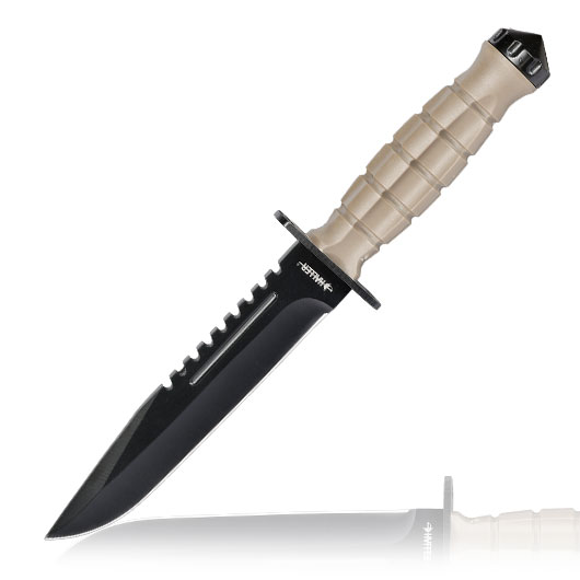 Haller Outdoormesser schwarz/oliv inkl. Kunststoffscheide