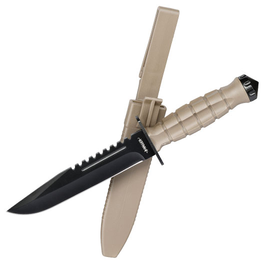Haller Outdoormesser schwarz/oliv inkl. Kunststoffscheide Bild 3