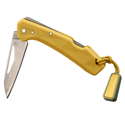 Gerber Einhandmesser LST Mini silber/senfgelb inkl. Anhnger Bild 3