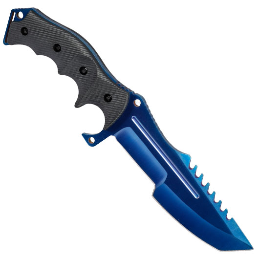 Outdoormesser Blue Huntsman Style blau/schwarz inkl. Nylonscheide Bild 1