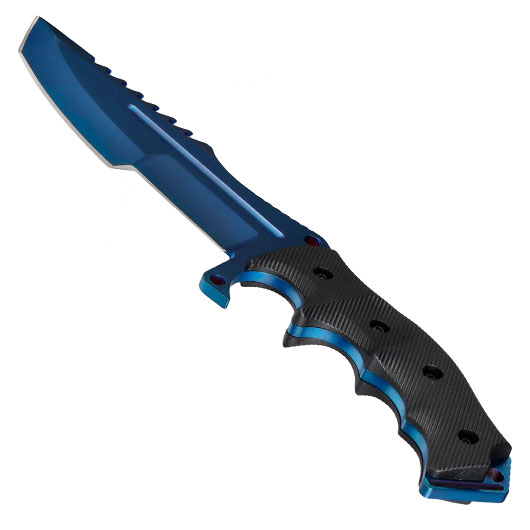 Outdoormesser Blue Huntsman Style blau/schwarz inkl. Nylonscheide Bild 2