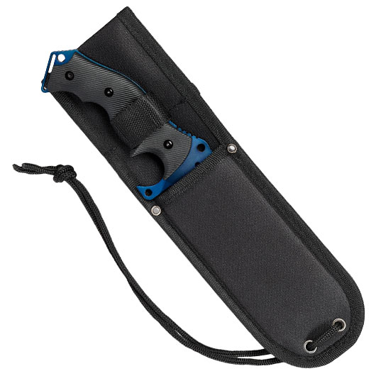 Outdoormesser Blue Huntsman Style blau/schwarz inkl. Nylonscheide Bild 4