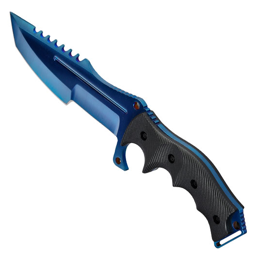 Outdoormesser Blue Huntsman Style blau/schwarz inkl. Nylonscheide Bild 6