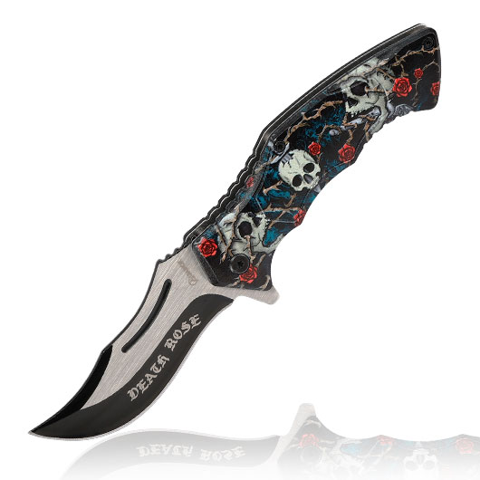 Einhandmesser Death Rose inkl. Grtelclip