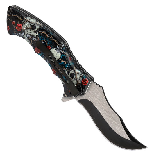 Einhandmesser Death Rose inkl. Grtelclip Bild 1