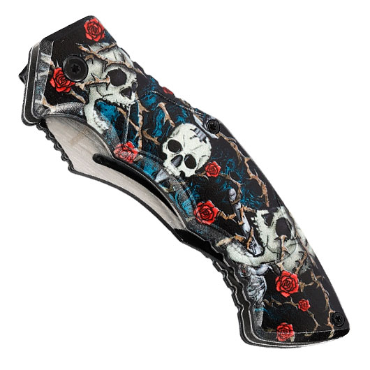 Einhandmesser Death Rose inkl. Grtelclip Bild 3
