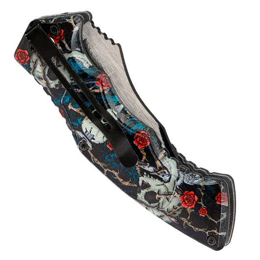 Einhandmesser Death Rose inkl. Grtelclip Bild 4
