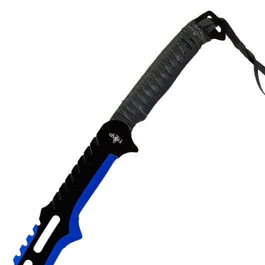Machete mit zwei Wurfmesser schwarz/blau inkl. Nylon-Grtelscheide & Rckentragegurt Bild 4
