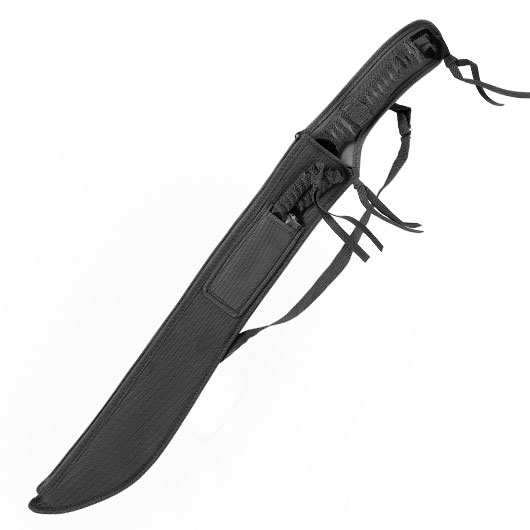 Machete mit zwei Wurfmesser schwarz/blau inkl. Nylon-Grtelscheide & Rckentragegurt Bild 6
