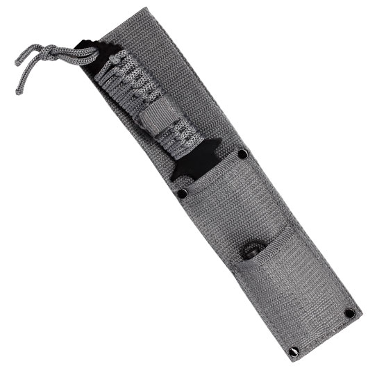 Third Outdoormesser H0401 schwarz/grau inkl. Feuerstahl & Nylonscheide Bild 3