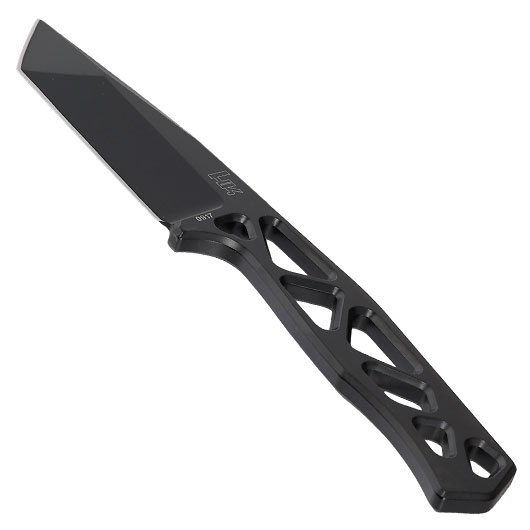 Heckler & Koch Taktisches Outdoormesser FX01 Tanto D2 Stahl schwarz inkl. Kydexscheide mit Stahlclip Bild 2