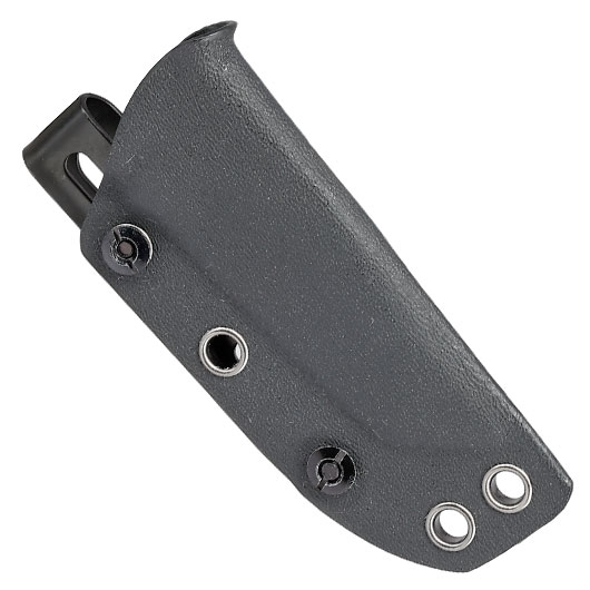 Heckler & Koch Taktisches Outdoormesser FX01 Tanto D2 Stahl schwarz inkl. Kydexscheide mit Stahlclip Bild 5