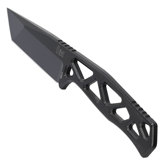 Heckler & Koch Taktisches Outdoormesser FX01 Tanto D2 Stahl schwarz inkl. Kydexscheide mit Stahlclip Bild 6