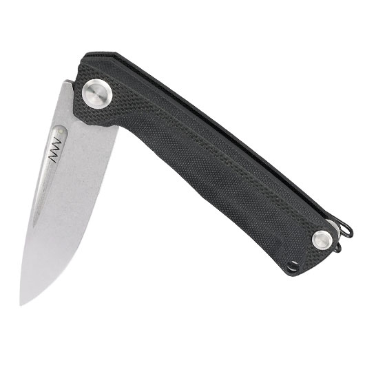 ANV Knives 2in1 Taschenmesser / Einhandmesser Z200 Plus Stonewash Sleipner Stahl G10 schwarz inkl. Grtelclip Bild 3