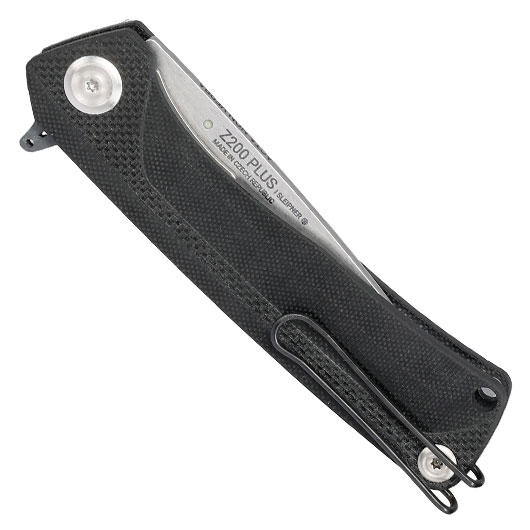 ANV Knives 2in1 Taschenmesser / Einhandmesser Z200 Plus Stonewash Sleipner Stahl G10 schwarz inkl. Grtelclip Bild 5