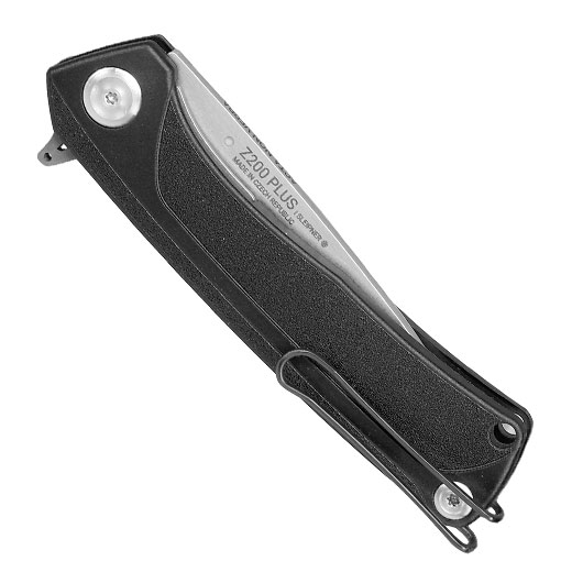 ANV Knives 2in1 Taschenmesser / Einhandmesser Z200 Plus Stonewash Sleipner Stahl GRN schwarz inkl. Grtelclip Bild 5