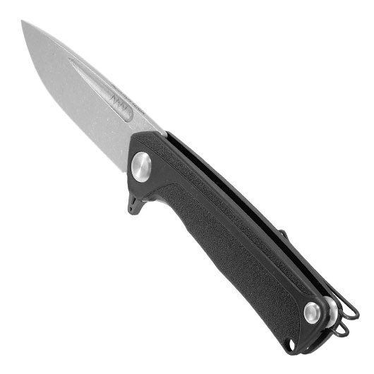 ANV Knives 2in1 Taschenmesser / Einhandmesser Z200 Plus Stonewash Sleipner Stahl GRN schwarz inkl. Grtelclip Bild 6