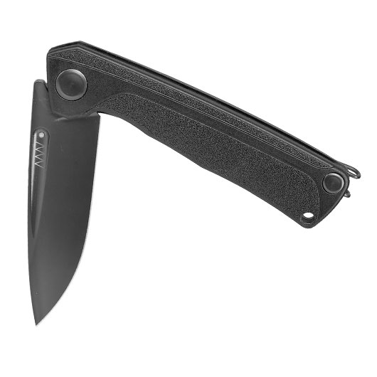 ANV Knives 2in1 Taschenmesser / Einhandmesser Z200 Plus DLC Sleipner Stahl GRN schwarz inkl. Grtelclip Bild 3