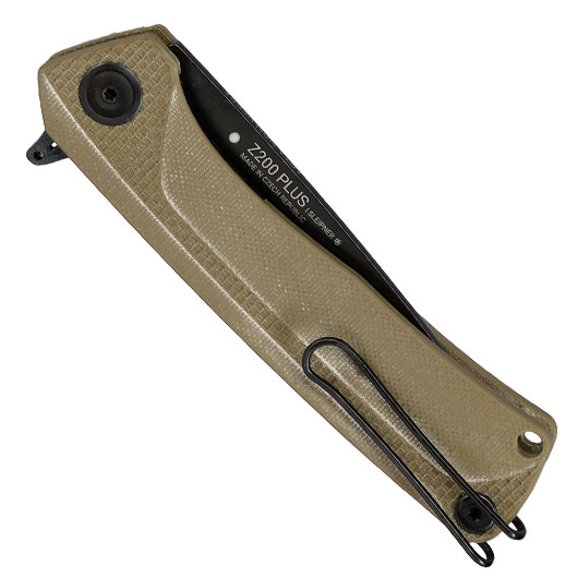ANV Knives 2in1 Taschenmesser / Einhandmesser Z200 Plus DLC Sleipner Stahl G10 oliv inkl. Grtelclip Bild 5