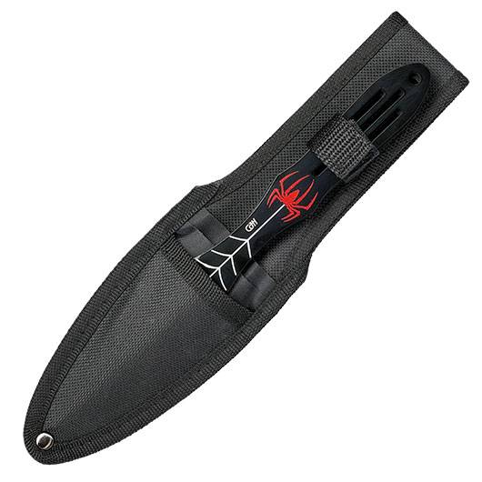 CJH 3 tlg. Wurfmesser-Set Stahl AISI 420 beschichtet, Spinnenmotiv Bild 3