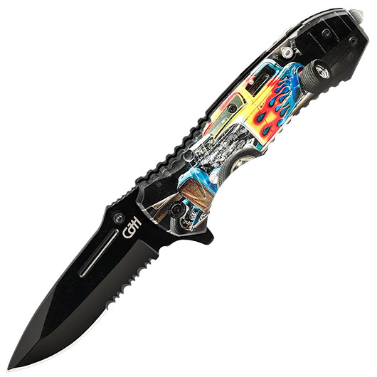 CJH Rettungsmesser Hot Rod Einhandmesser Bild 1