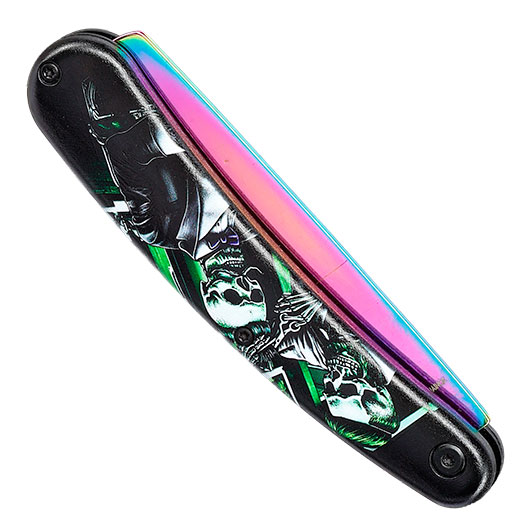 Einhandkamm im Regenbogen-Titan-Finish Bild 3