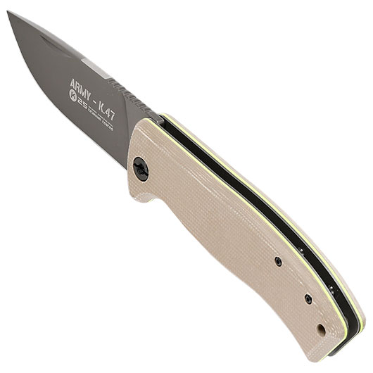 K25 Army K47 Klappmesser mit Feuerstarter und Lederscheide Bild 8