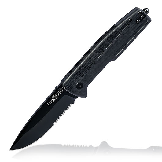 GSG-9 Klappmesser EM1 mit Wellenschliff