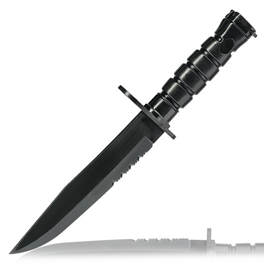 Snow Wolf US M10 Deko Gummi Bajonett f. M4 / M16 Gewehre inkl. Scheide schwarz