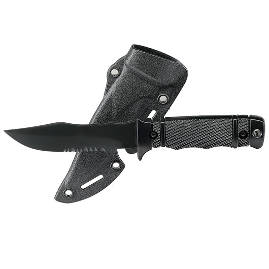 Snow Wolf M37 Style Deko Gummi Messer inkl. Scheide schwarz Bild 2