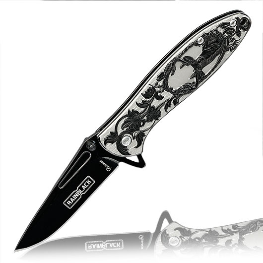 Albainox - Rainblack Einhandmesser-unverwechselbares Alltags-Taschenmesser
