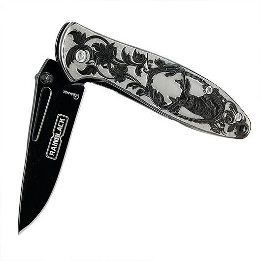 Albainox - Rainblack Einhandmesser-unverwechselbares Alltags-Taschenmesser Bild 2