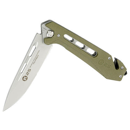 K25 Tactical XL Klappmesser mit Nylonetui oliv Bild 3