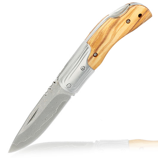 Albainox DamOli spanisches Klappmesser Damaszener Stahl
