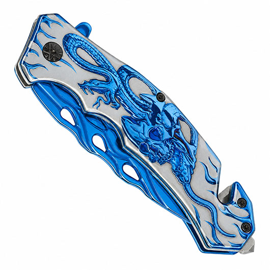 Albainox Rainblue-Skull Tactical Klappmesser Bild 3