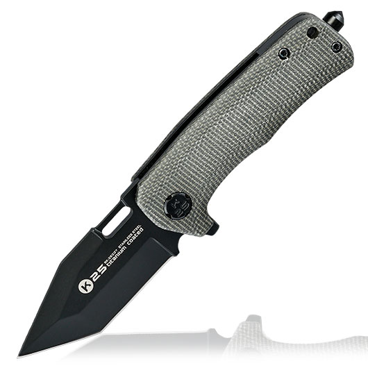 K25 Taktisches Einhandmesser Mikarta schwarz